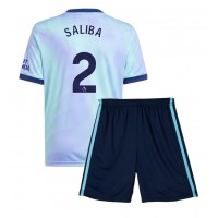 Arsenal William Saliba #2 Fußballbekleidung 3rd trikot Kinder 2024-25 Kurzarm (+ kurze hosen)